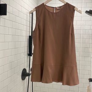 Brunello Cucinelli Silk peplum tank